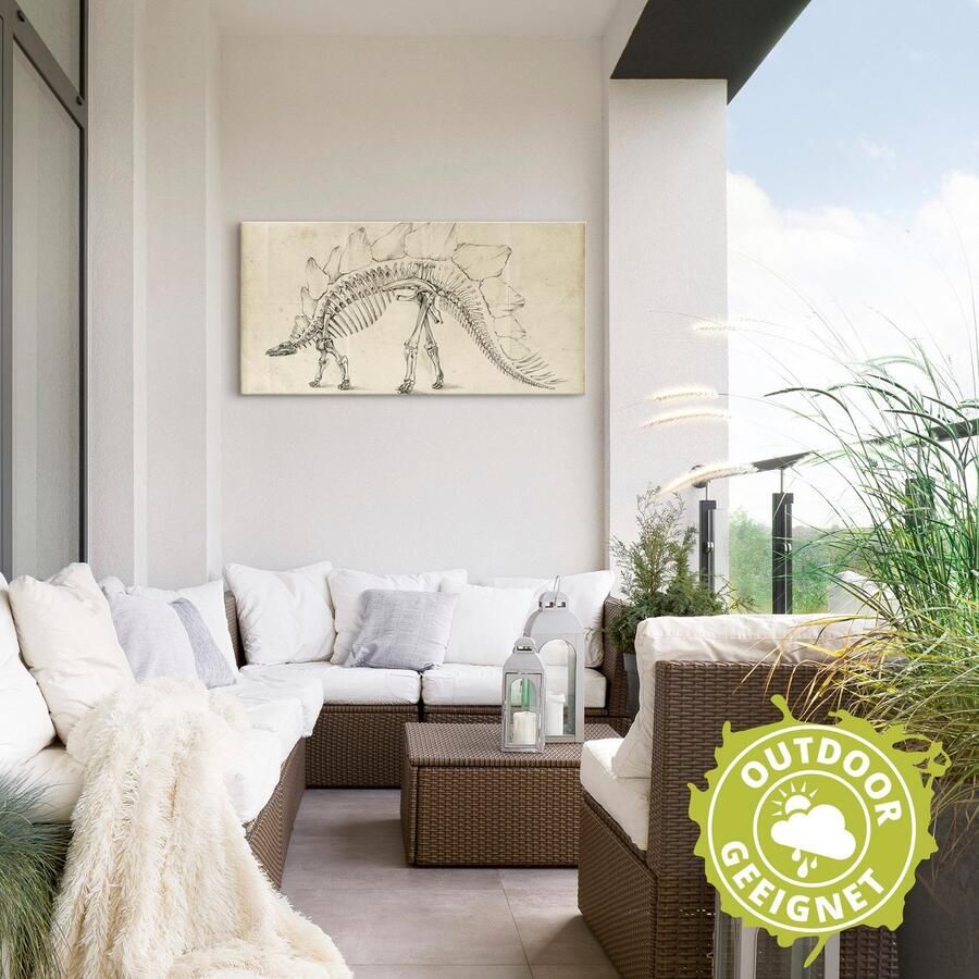 Artland Artprint Dinosaurus leer III als artprint van aluminium artprint voor buiten muursticker in diverse maten