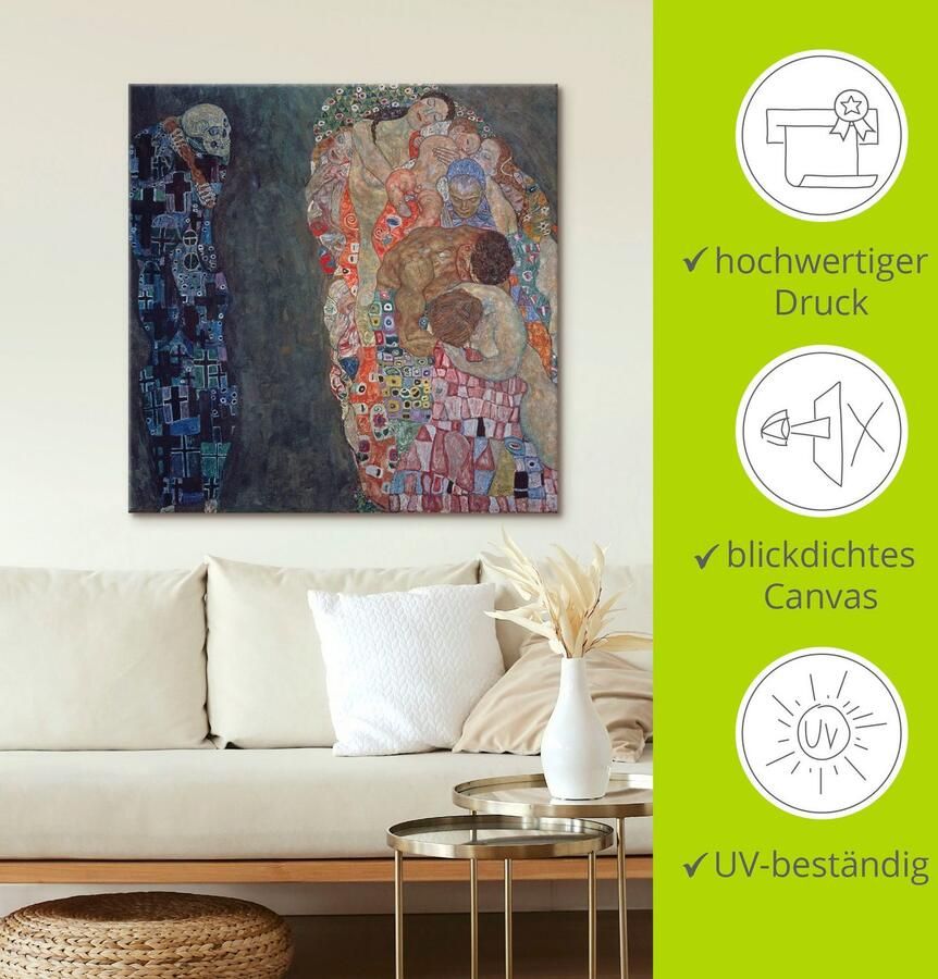 Artland Artprint Dood en leven. Voltooid in 1916. als artprint van aluminium artprint voor buiten artprint op linnen poster in verschillende maten. maten - Foto 2