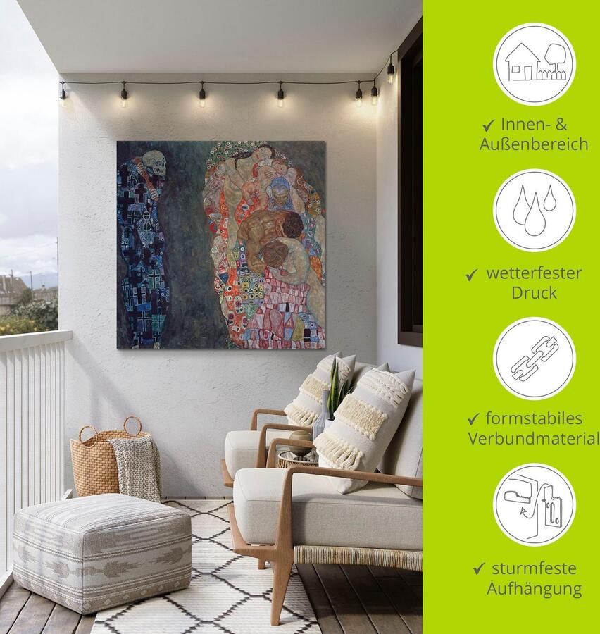 Artland Artprint Dood en leven. Voltooid in 1916. als artprint van aluminium artprint voor buiten artprint op linnen poster in verschillende maten. maten - Foto 3