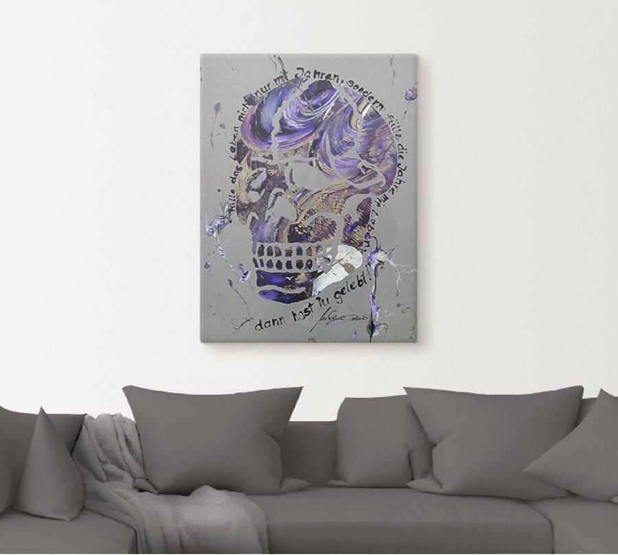 Artland Artprint op linnen Doodskop 3 - Foto 5