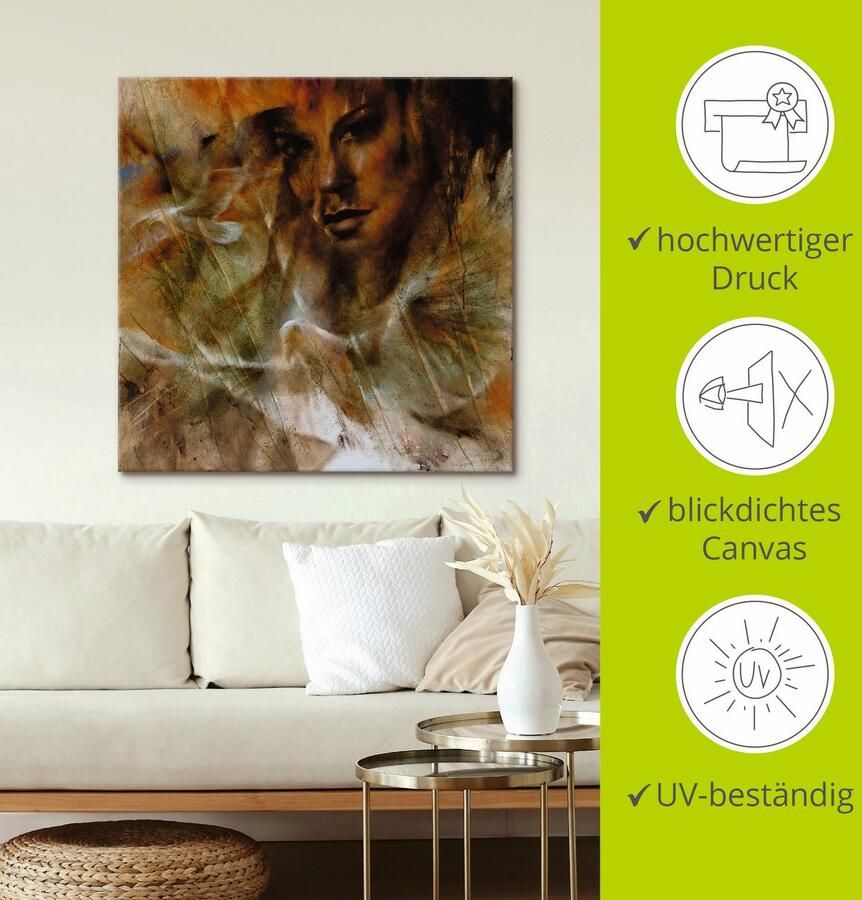 Artland Artprint Duif meeuw en Jana als artprint op linnen poster in verschillende formaten maten - Foto 2