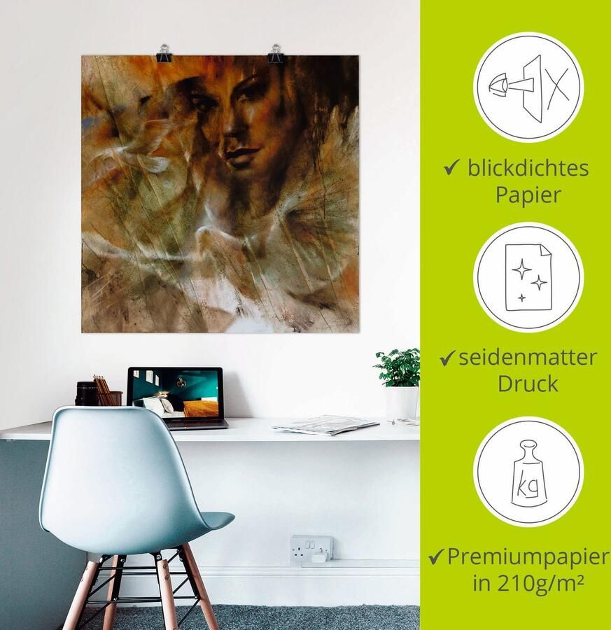 Artland Artprint Duif meeuw en Jana als artprint op linnen poster in verschillende formaten maten - Foto 2