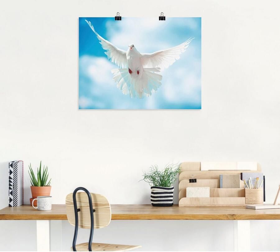 Artland Artprint Duif met gespreide vleugels als artprint van aluminium artprint voor buiten artprint op linnen poster in verschillende maten. maten - Foto 4