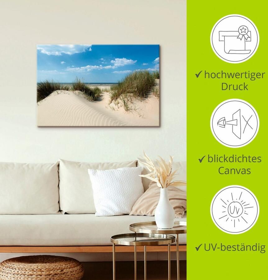 Artland Artprint Duin met uitzicht op zee als artprint van aluminium artprint voor buiten artprint op linnen poster in verschillende maten. maten - Foto 2