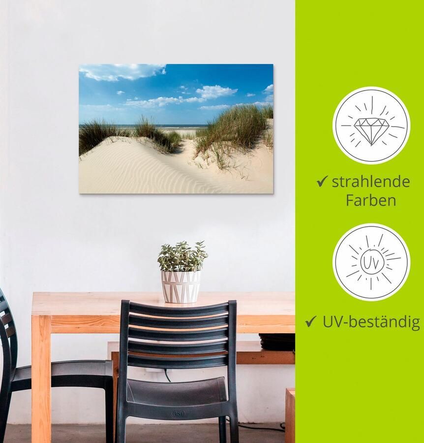 Artland Artprint Duin met uitzicht op zee als artprint van aluminium artprint voor buiten artprint op linnen poster in verschillende maten. maten - Foto 2