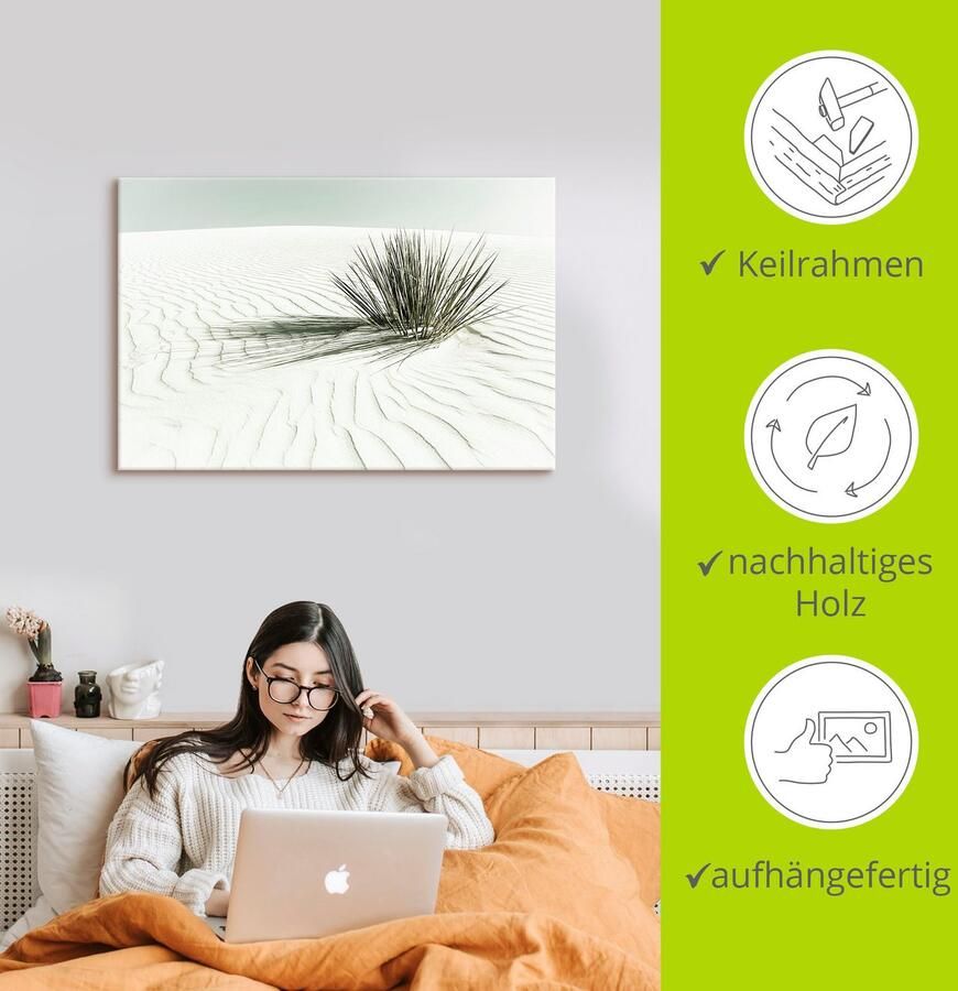 Artland Artprint Duinen wit zand vintage als artprint van aluminium artprint voor buiten artprint op linnen poster muursticker - Foto 2