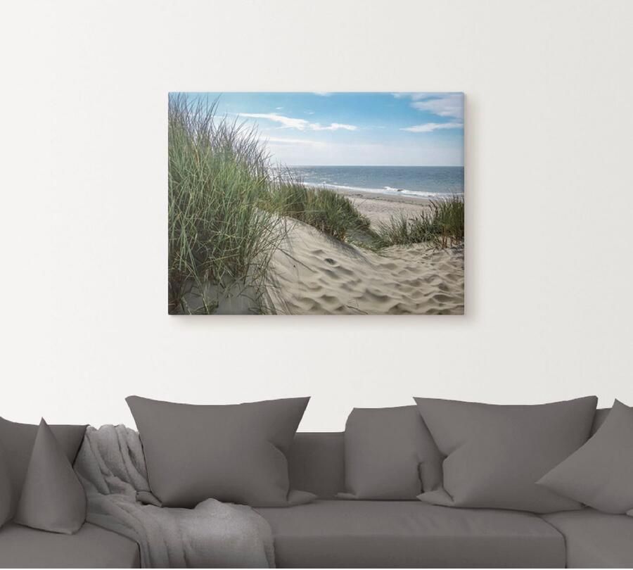 Artland Artprint Duinlandschap in de zomer aan de Noordzee als artprint van aluminium artprint voor buiten artprint op linnen poster muursticker - Foto 3