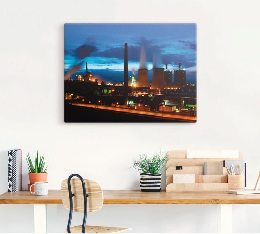 Artland Artprint Duisburg- Dehoga na zonsondergang als artprint op linnen poster in verschillende formaten maten - Foto 3