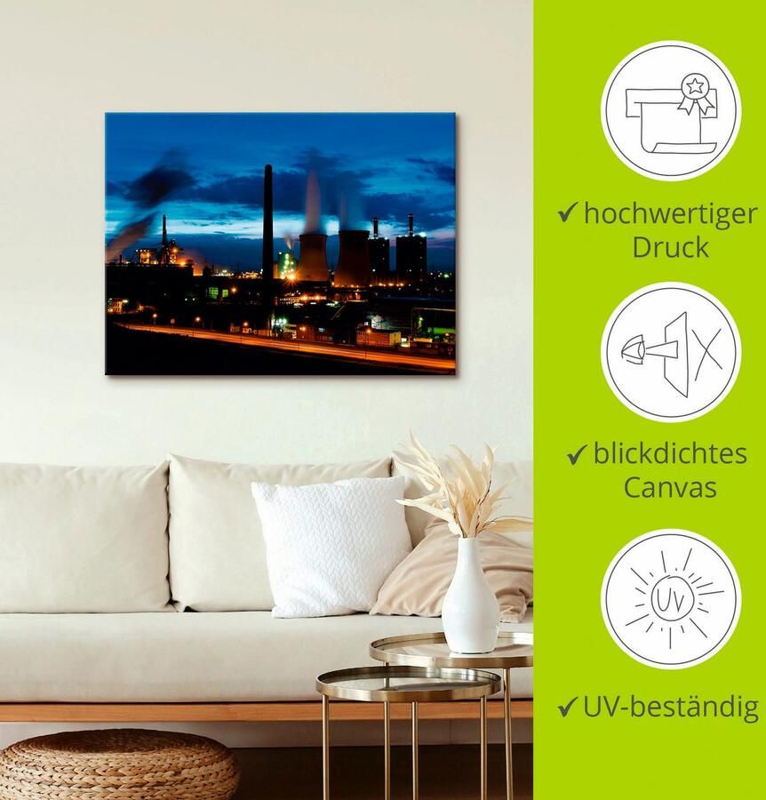 Artland Artprint Duisburg- Dehoga na zonsondergang als artprint op linnen poster in verschillende formaten maten - Foto 2