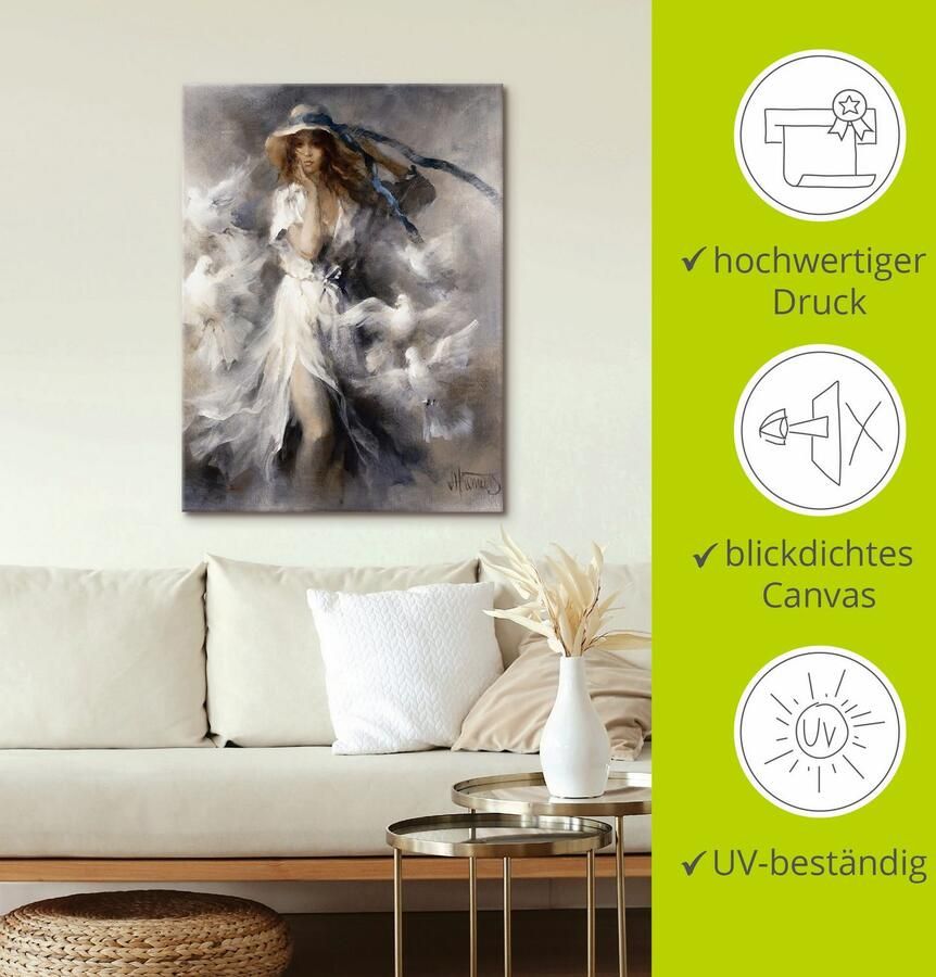 Artland Artprint Duiven als artprint op linnen poster in verschillende formaten maten - Foto 2