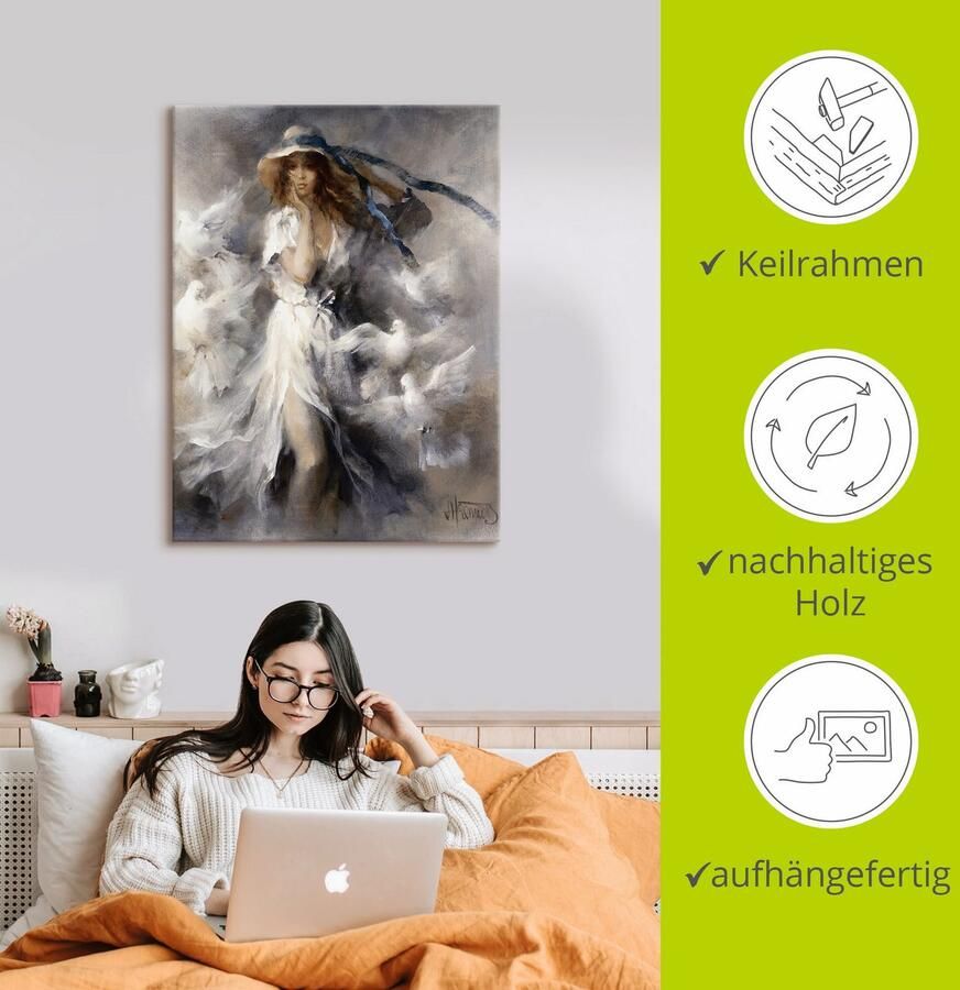 Artland Artprint Duiven als artprint op linnen poster in verschillende formaten maten