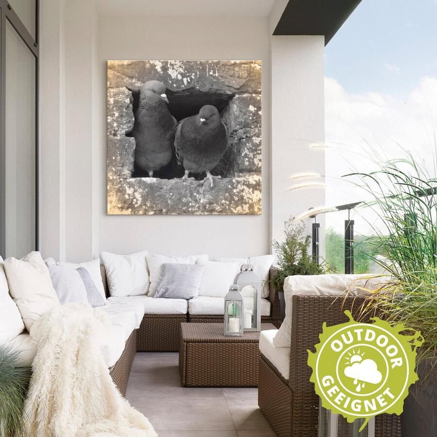 Artland Artprint Duiven liefde als artprint van aluminium artprint voor buiten artprint op linnen poster in verschillende maten. maten