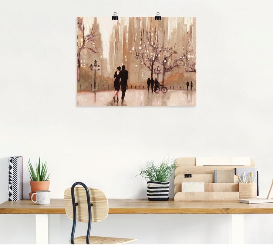 Artland Artprint Een avond in de natuur als artprint op linnen poster muursticker in verschillende maten - Foto 4