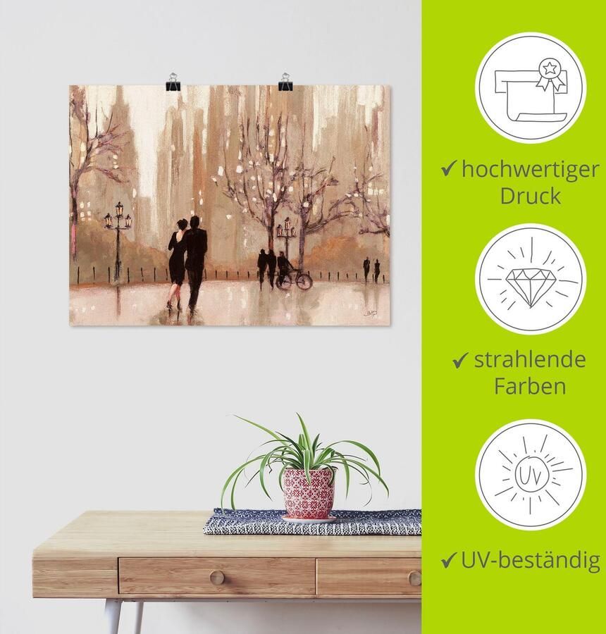 Artland Artprint Een avond in de natuur als artprint op linnen poster muursticker in verschillende maten - Foto 3