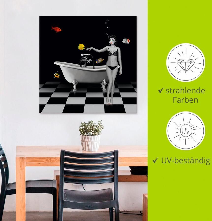 Artland Artprint Een badkamer voor vissen als artprint van aluminium artprint voor buiten artprint op linnen in verschillende maten - Foto 2