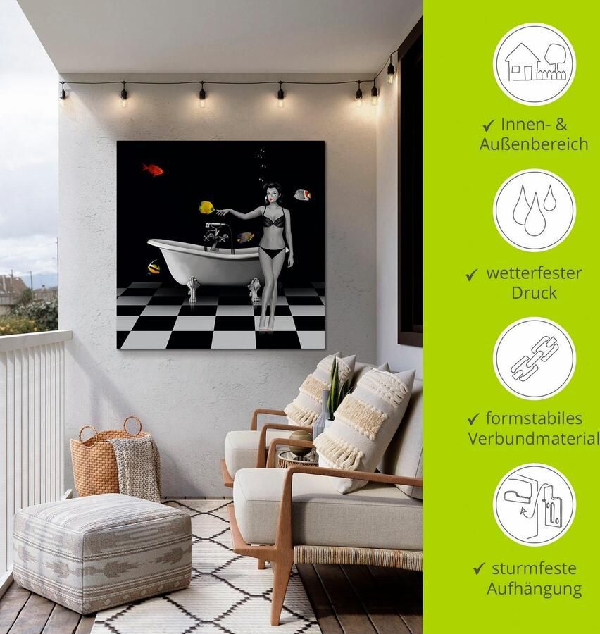 Artland Artprint Een badkamer voor vissen als artprint van aluminium artprint voor buiten artprint op linnen in verschillende maten - Foto 3