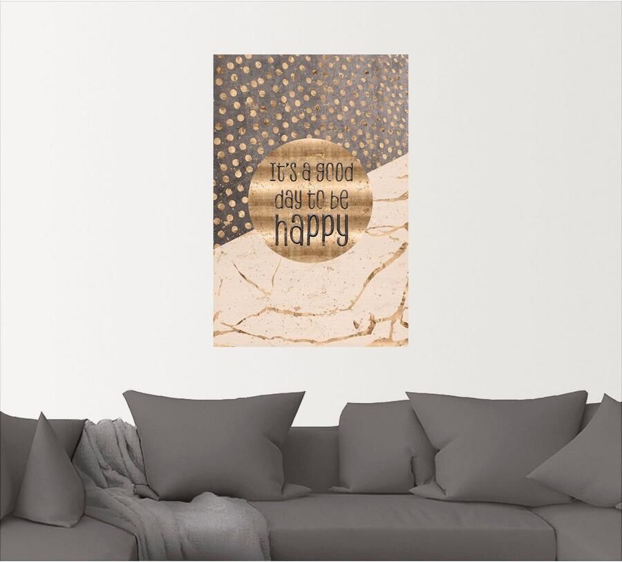 Artland Artprint Een goede dag om gelukkig te zijn als artprint van aluminium artprint voor buiten artprint op linnen poster muursticker - Foto 5