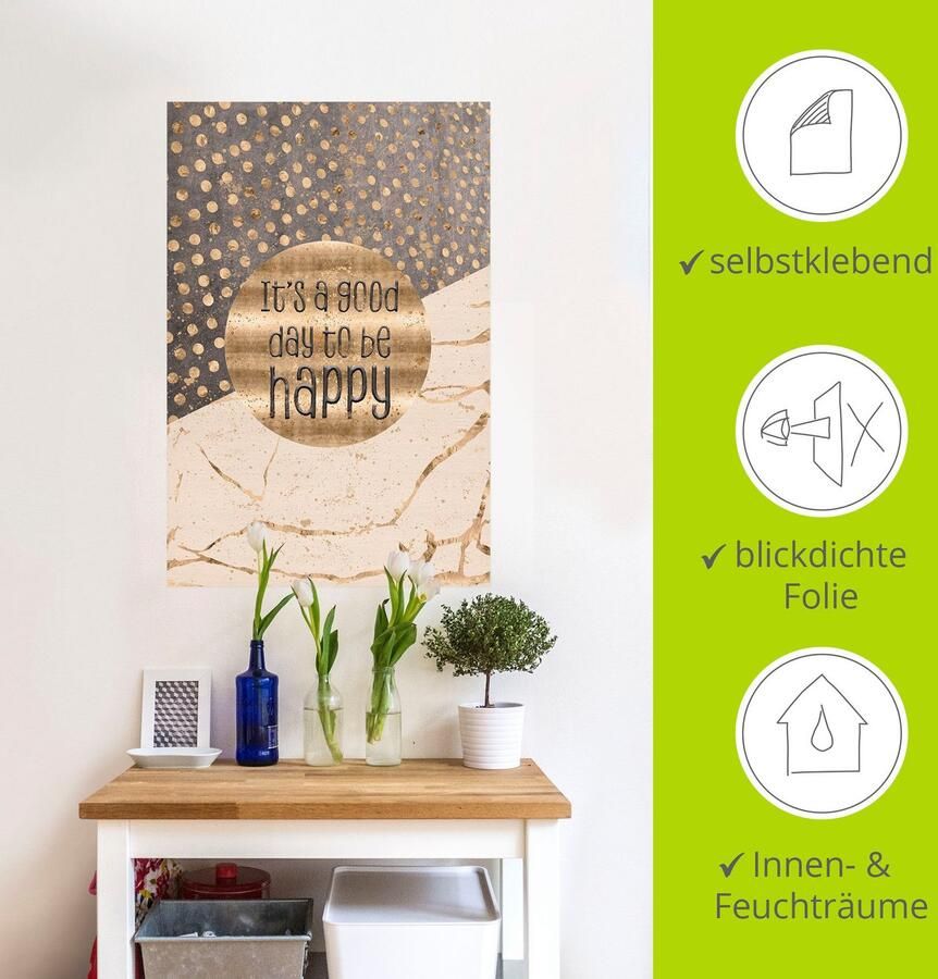 Artland Artprint Een goede dag om gelukkig te zijn als artprint van aluminium artprint voor buiten artprint op linnen poster muursticker - Foto 3