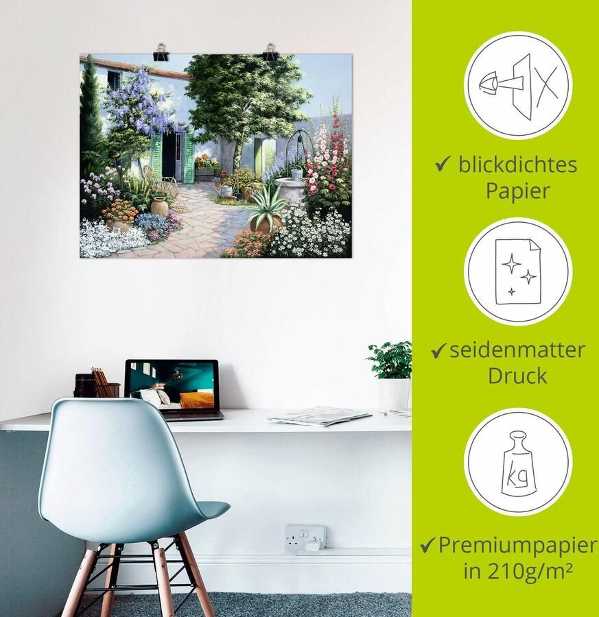 Artland Artprint Een klein paradijs als artprint op linnen poster in verschillende formaten maten - Foto 2