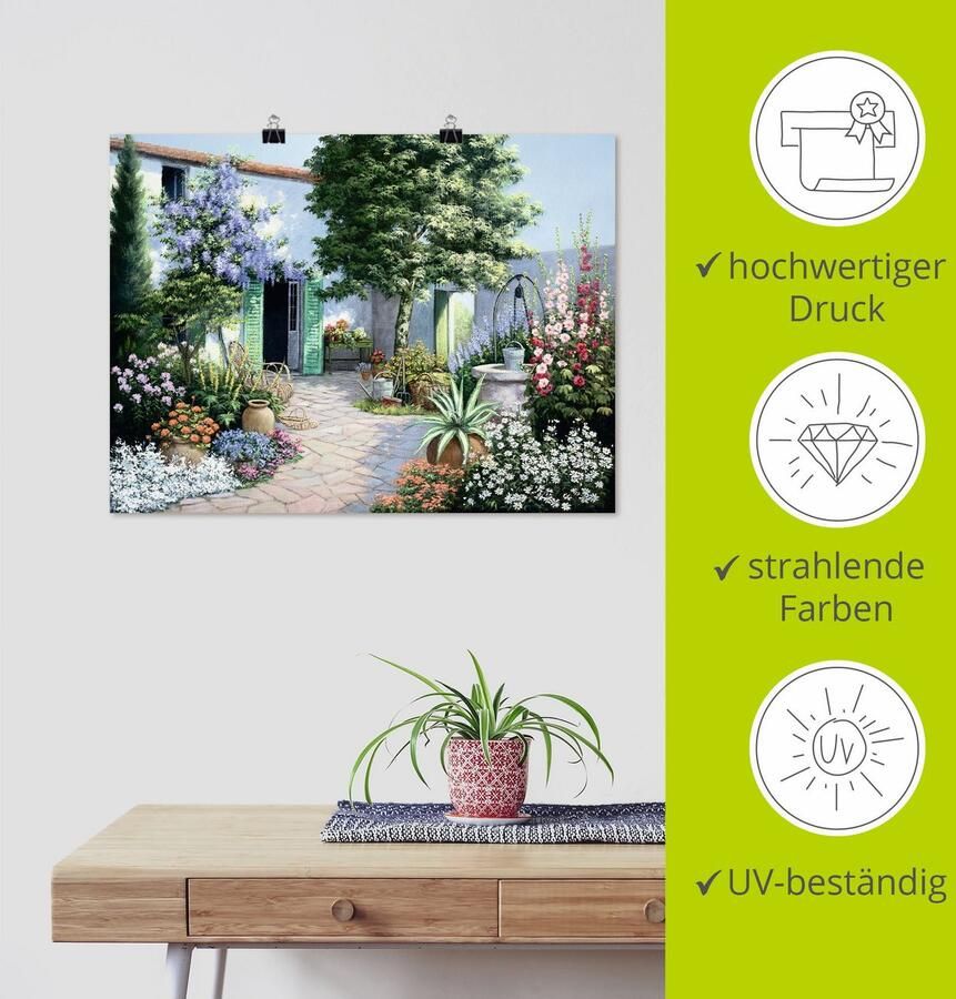 Artland Artprint Een klein paradijs als artprint op linnen poster in verschillende formaten maten - Foto 3