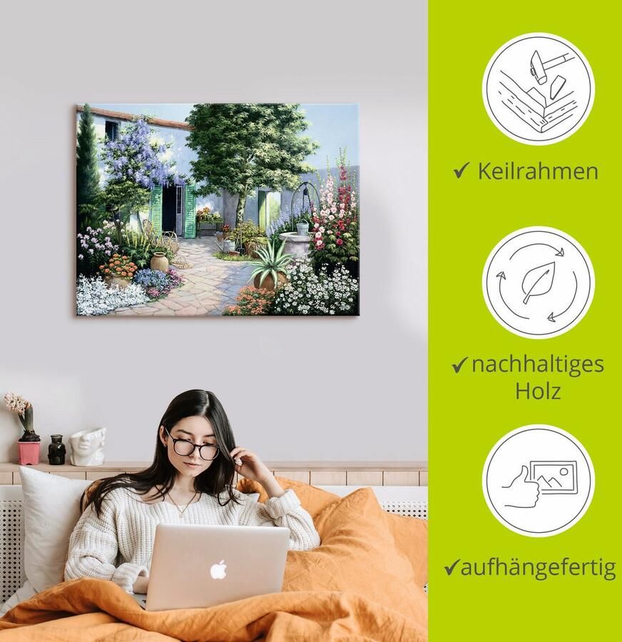 Artland Artprint Een klein paradijs als artprint op linnen poster in verschillende formaten maten - Foto 2