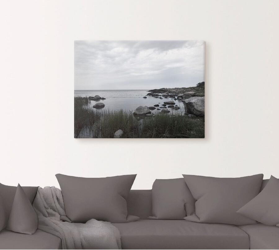 Artland Artprint Eenzame baai aan de zee als artprint op linnen muursticker in verschillende maten - Foto 4
