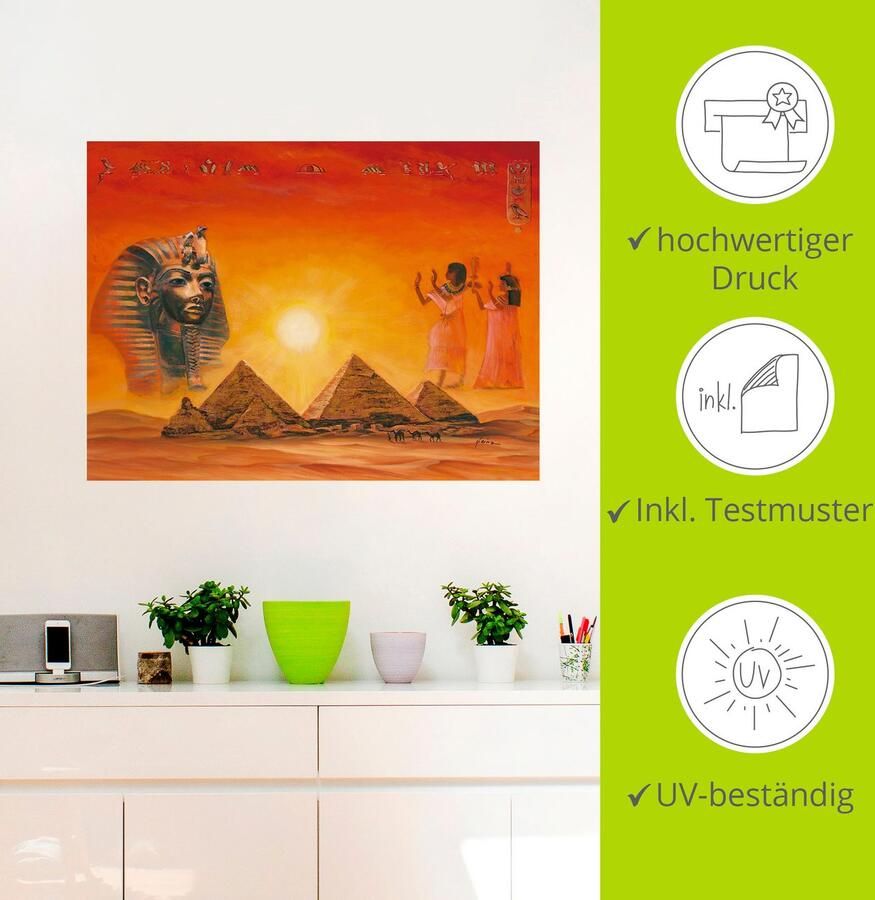 Artland Artprint Egyptische impressies als artprint van aluminium artprint voor buiten artprint op linnen poster muursticker - Foto 4