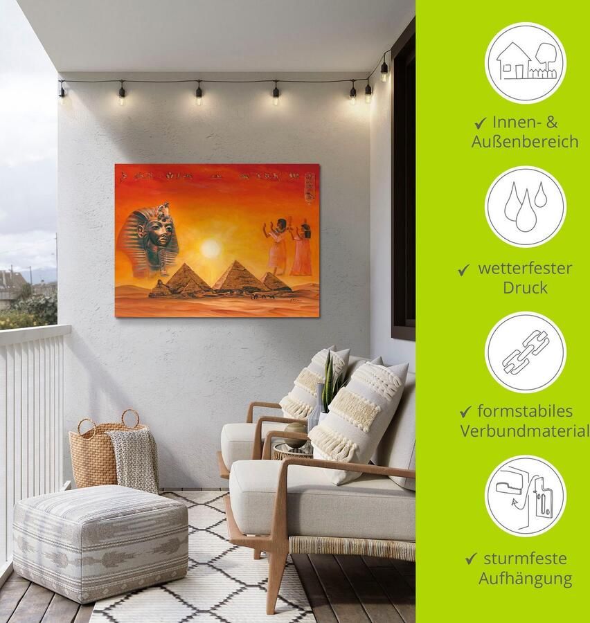 Artland Artprint Egyptische impressies als artprint van aluminium artprint voor buiten artprint op linnen poster muursticker - Foto 4