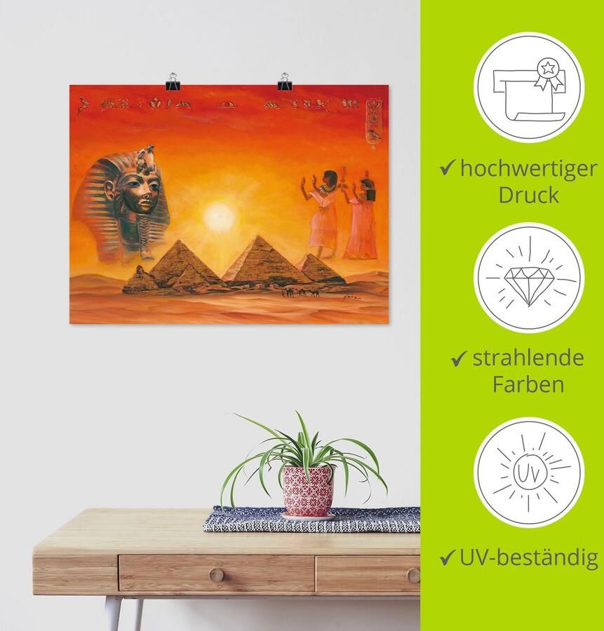 Artland Artprint Egyptische impressies als artprint van aluminium artprint voor buiten artprint op linnen poster muursticker - Foto 3