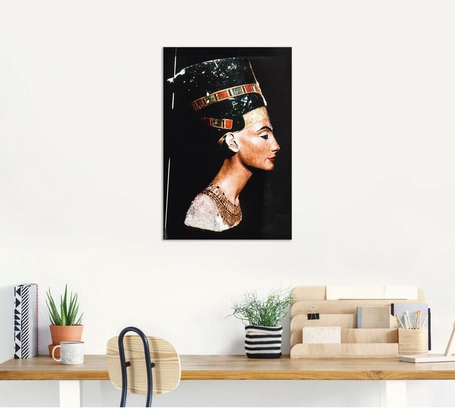 Artland Artprint Egyptische koningin Nofretete als artprint van aluminium artprint voor buiten artprint op linnen poster in verschillende maten. maten - Foto 4