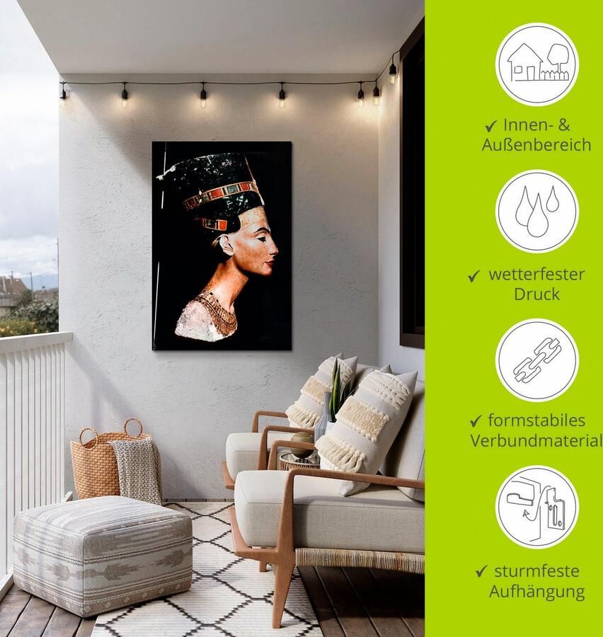Artland Artprint Egyptische koningin Nofretete als artprint van aluminium artprint voor buiten artprint op linnen poster in verschillende maten. maten - Foto 3