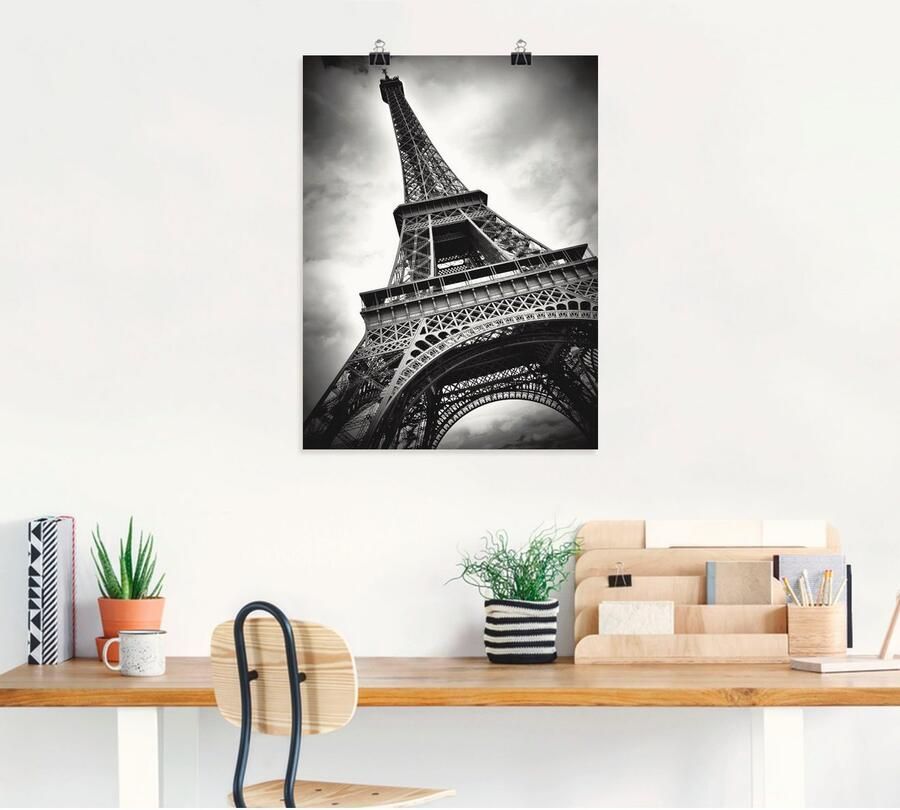 Artland Artprint Eiffeltoren Parijs als artprint op linnen poster in verschillende formaten maten - Foto 4