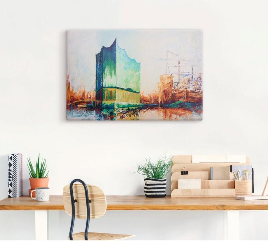 Artland Artprint Elbharmonie Hamburg als artprint op linnen muursticker in verschillende maten - Foto 4