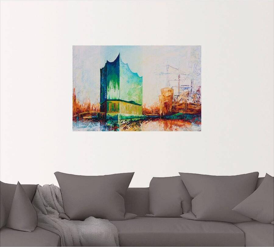 Artland Artprint Elbharmonie Hamburg als artprint op linnen muursticker in verschillende maten - Foto 4