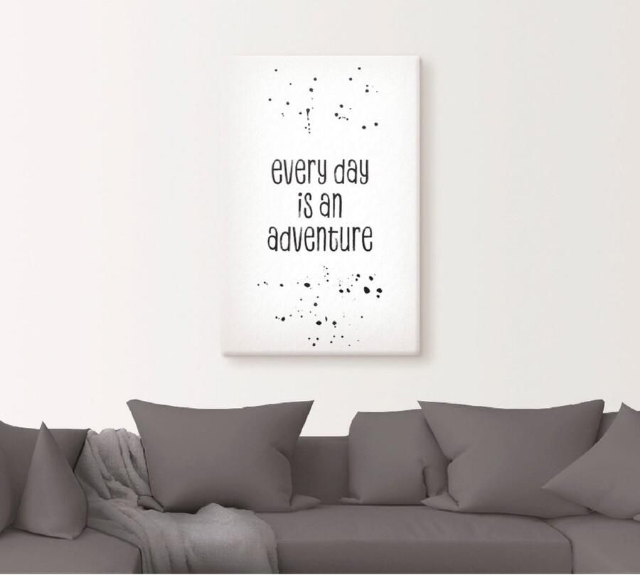 Artland Artprint Elke dag is een avontuur als artprint op linnen poster in verschillende formaten maten - Foto 4