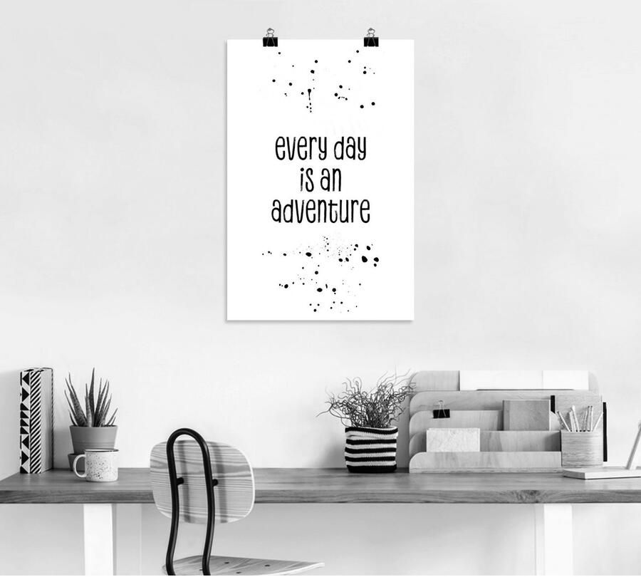 Artland Artprint Elke dag is een avontuur als artprint op linnen poster in verschillende formaten maten - Foto 4