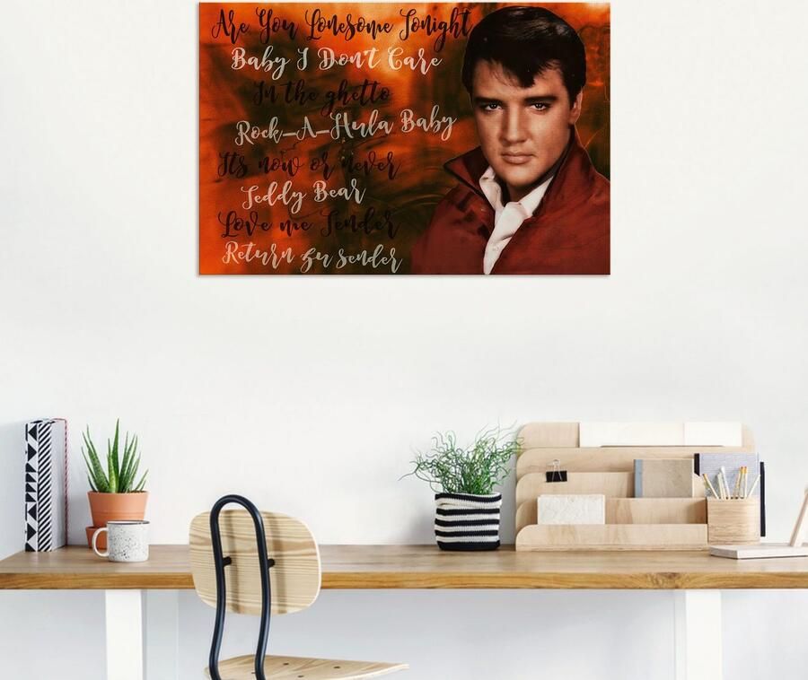 Artland Artprint Elvis ster als artprint van aluminium artprint voor buiten poster in diverse formaten - Foto 6