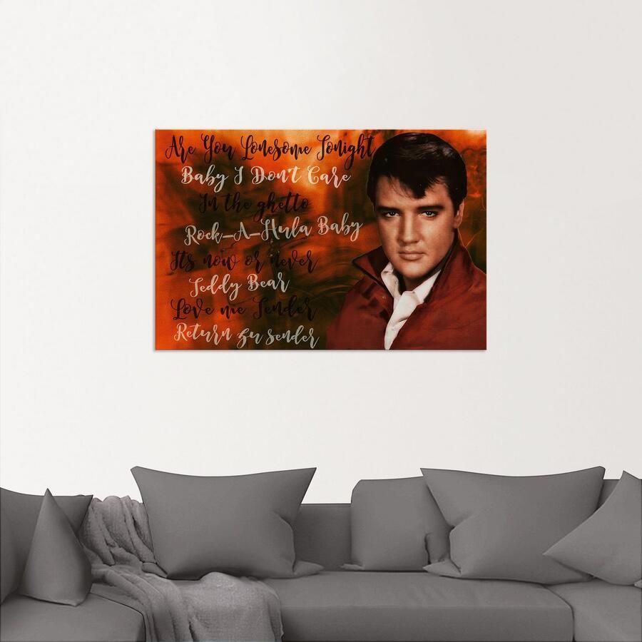 Artland Artprint Elvis ster als artprint van aluminium artprint voor buiten poster in diverse formaten - Foto 2