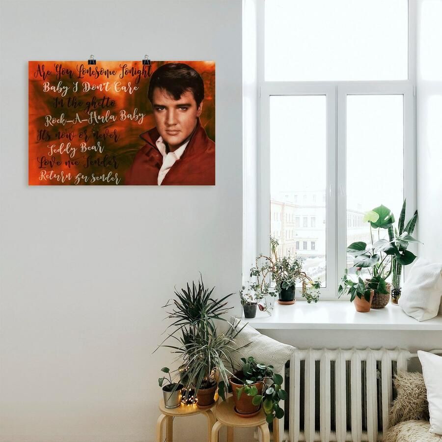 Artland Artprint Elvis ster als artprint van aluminium artprint voor buiten poster in diverse formaten - Foto 2