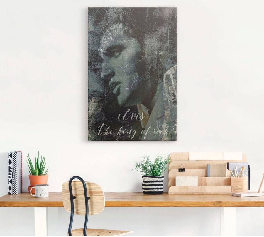 Artland Artprint Elvis the King als artprint van aluminium artprint voor buiten artprint op linnen poster muursticker - Foto 3