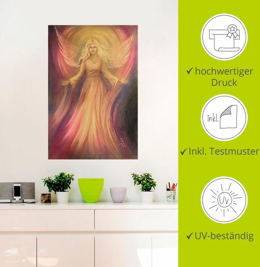 Artland Artprint Engel licht liefde spirituele schilderkunst als artprint van aluminium artprint voor buiten artprint op linnen poster muursticker - Foto 2