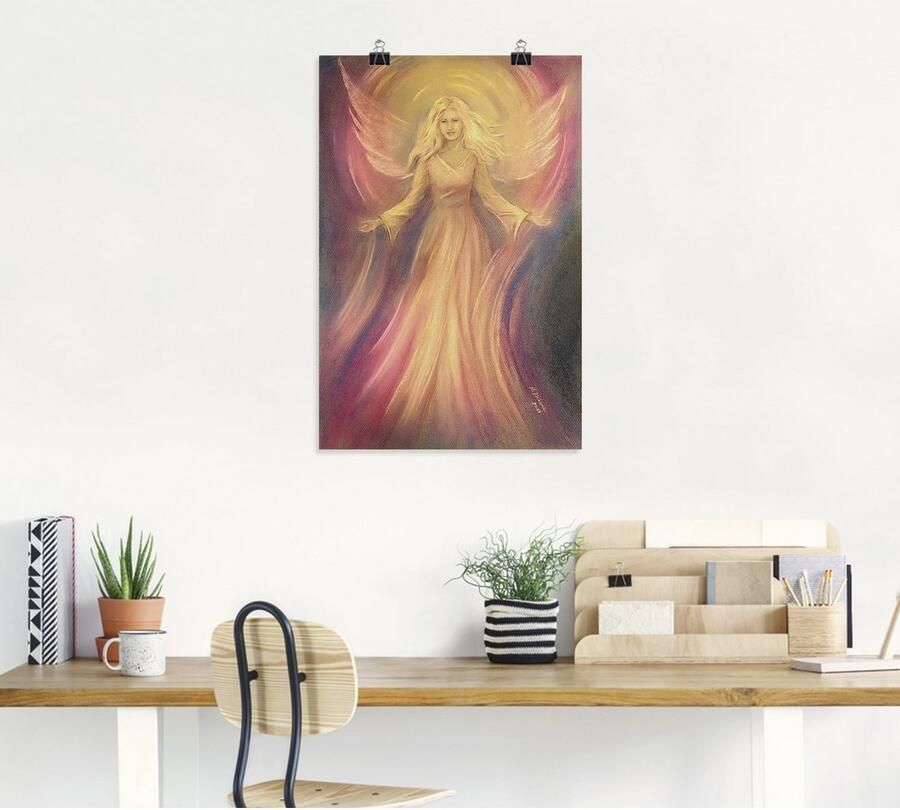 Artland Artprint Engel licht liefde spirituele schilderkunst als artprint van aluminium artprint voor buiten artprint op linnen poster muursticker - Foto 6