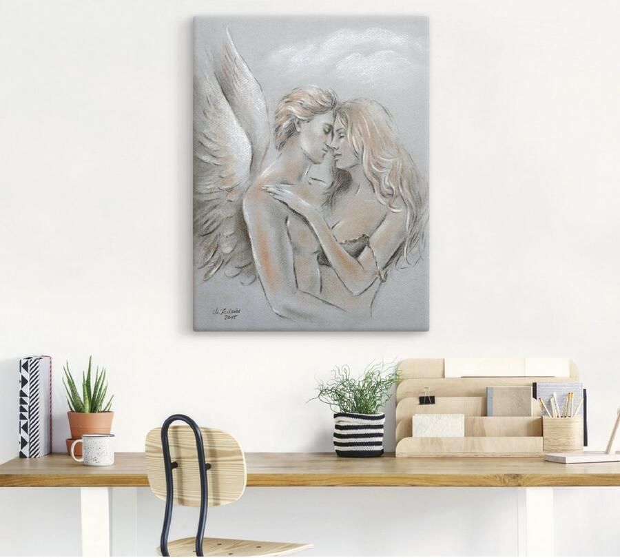 Artland Artprint Engel op aarde als artprint op linnen poster in verschillende formaten maten - Foto 4