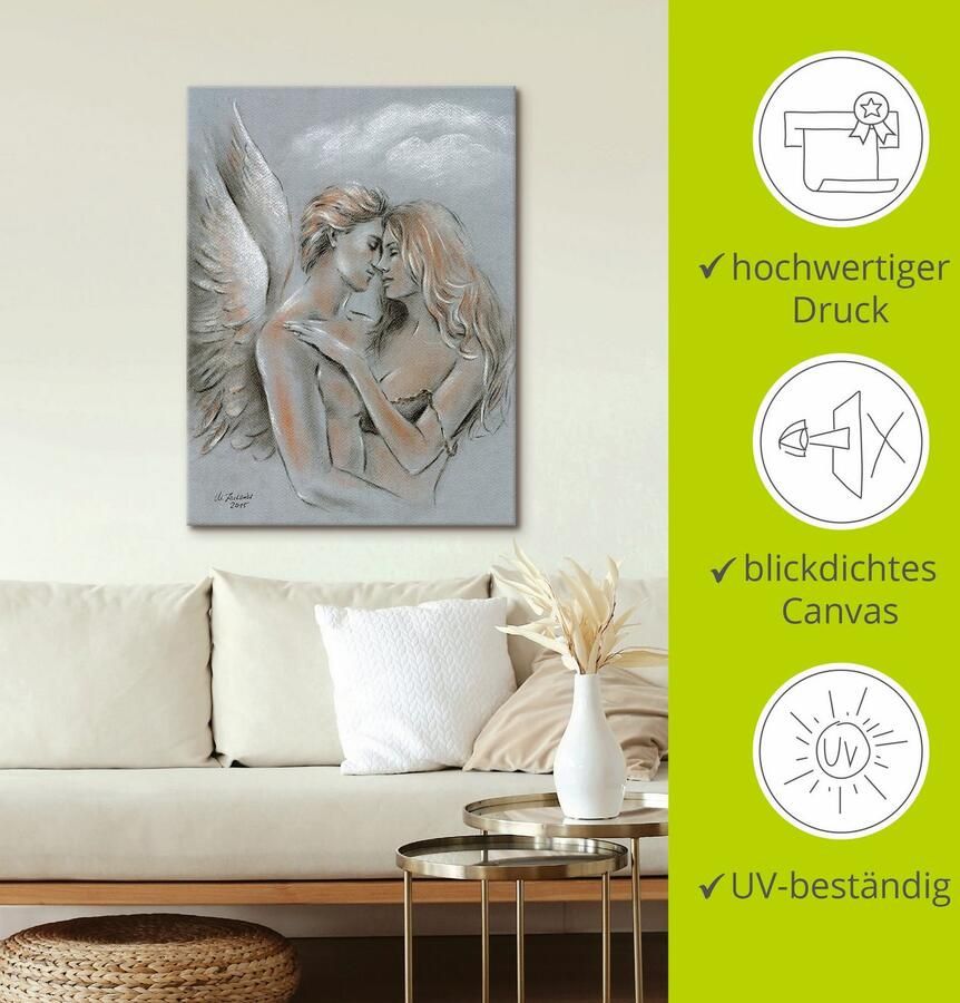 Artland Artprint Engel op aarde als artprint op linnen poster in verschillende formaten maten - Foto 3