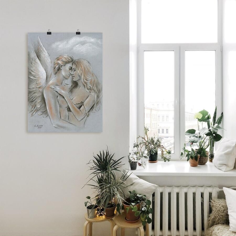 Artland Artprint Engel op aarde als artprint op linnen poster in verschillende formaten maten - Foto 2