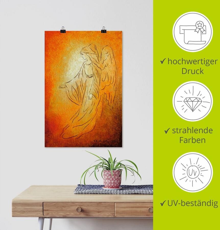 Artland Artprint Engel van de genezing engelkunst als artprint van aluminium artprint voor buiten artprint op linnen poster muursticker - Foto 4