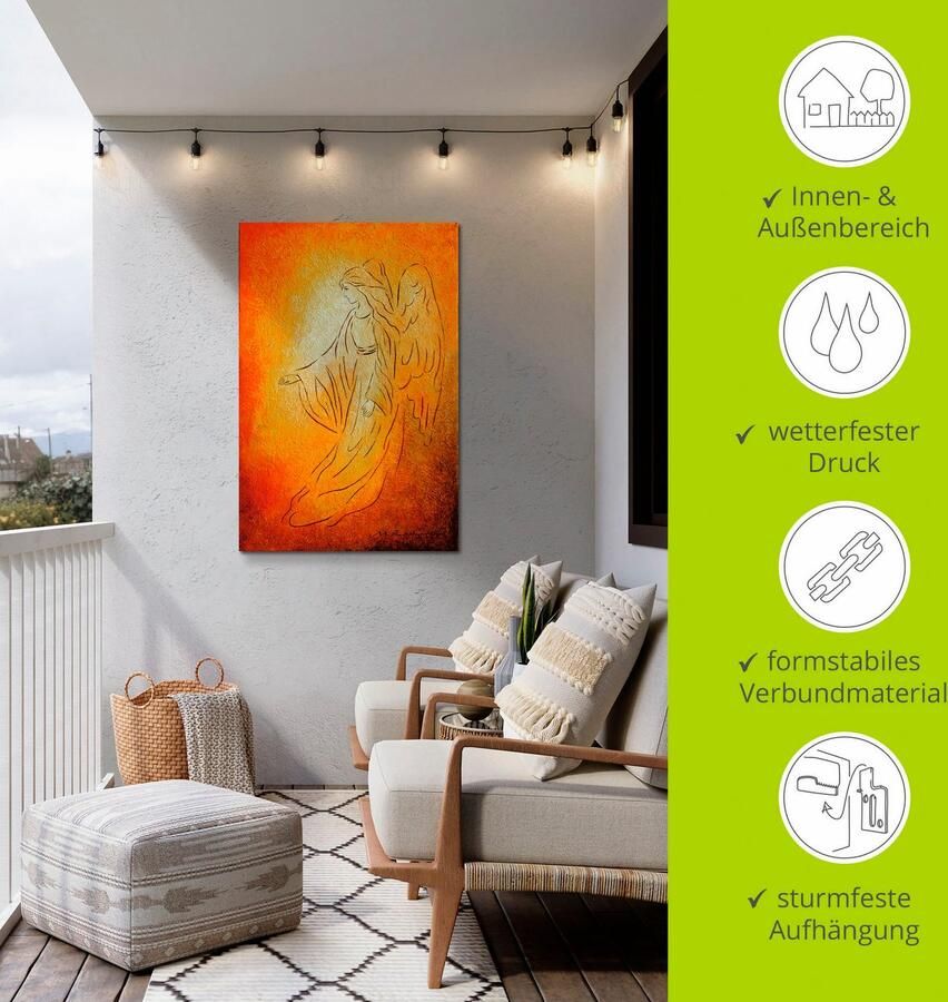 Artland Artprint Engel van de genezing engelkunst als artprint van aluminium artprint voor buiten artprint op linnen poster muursticker - Foto 4