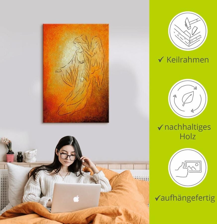 Artland Artprint Engel van de genezing engelkunst als artprint van aluminium artprint voor buiten artprint op linnen poster muursticker - Foto 2