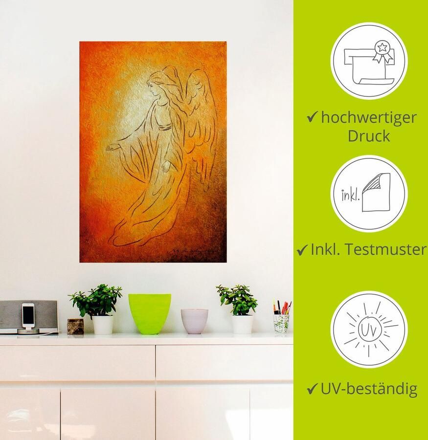 Artland Artprint Engel van de genezing engelkunst als artprint van aluminium artprint voor buiten artprint op linnen poster muursticker - Foto 3