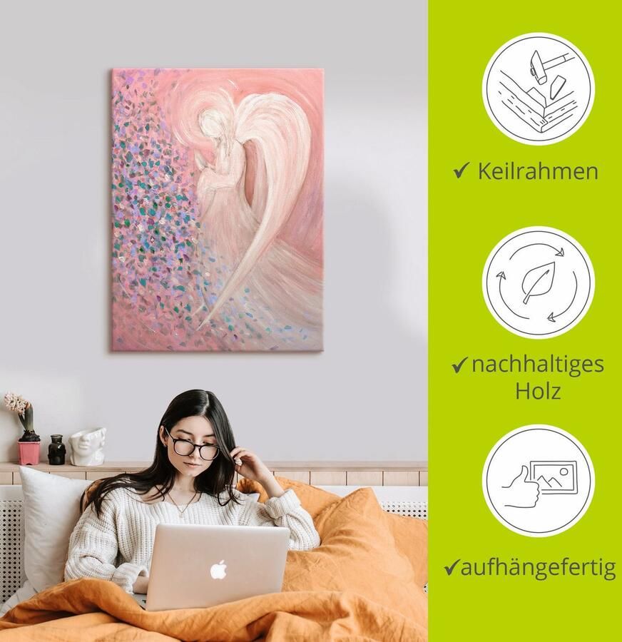 Artland Artprint Engelbeeld pastel als artprint van aluminium artprint voor buiten artprint op linnen poster muursticker - Foto 2